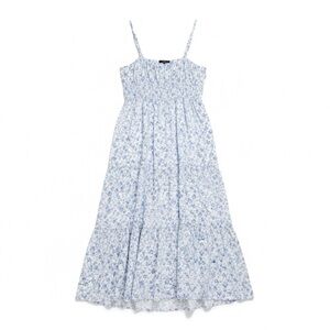 NWT And Now This Women’s Light Blue Floral Spaghetti-Strap Maxi Tier Dress 4X